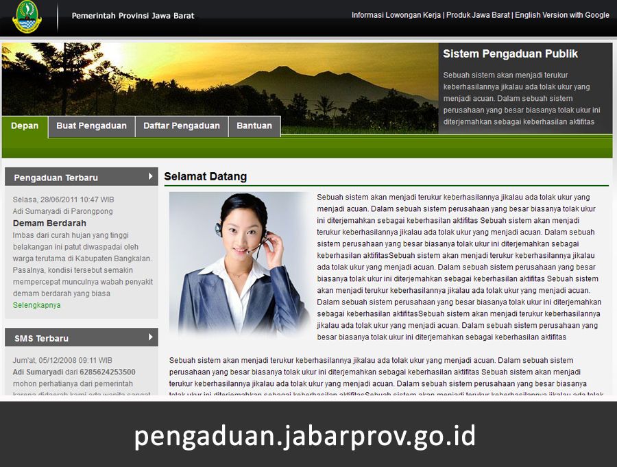 Sistem Pengaduan Online Jabar