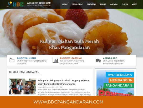 Website BDC Kabupaten Pangandaran
