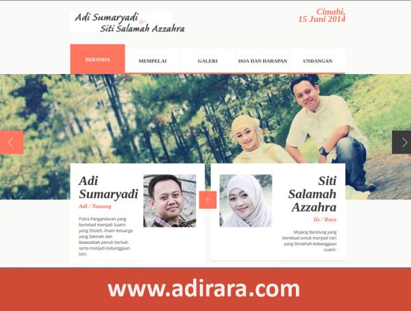Website Pernikahan Adi dan Rara